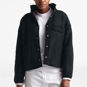 The North Face Cragmont Fleece Sherpa Snap Jacket Black Women’s M